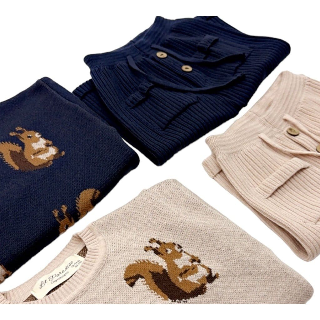 Lil' Paradise Copenhagen Kids & Babies - Mother & Kids - Girls' Clothing - Overalls Squirrel Knit Sweater