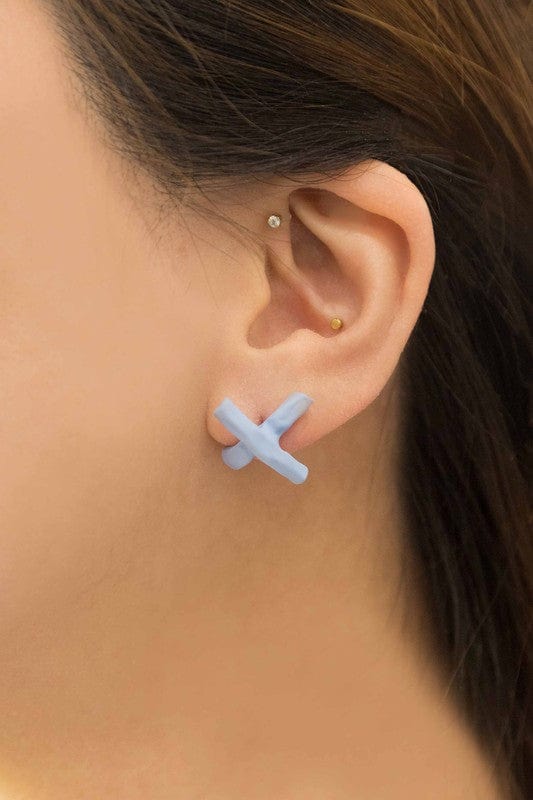 Lilac and Rose Tic Tac Toe Earrings in Blue, Lime, Pink, or Yellow