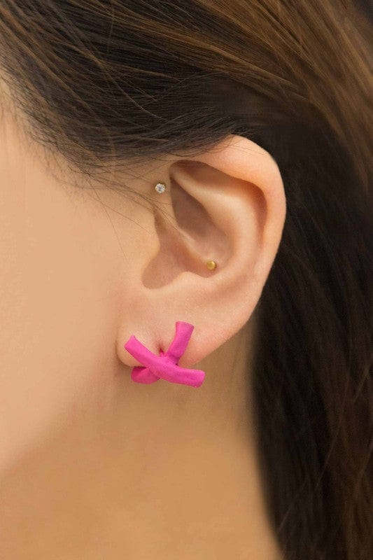 Lilac and Rose Tic Tac Toe Earrings in Blue, Lime, Pink, or Yellow