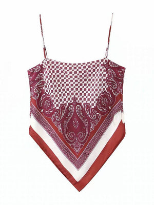 M.USE Women's Blouse S / Burgundy M.USE Barely There Bandana Top