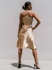 M.USE Women's Dress S / Light Gold M.USE Florida Minimal Satin Slip Dress