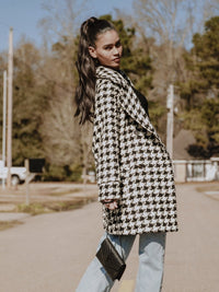 M.USE Women's Outerwear Arlo Oversized Houndstooth Coat | M.USE