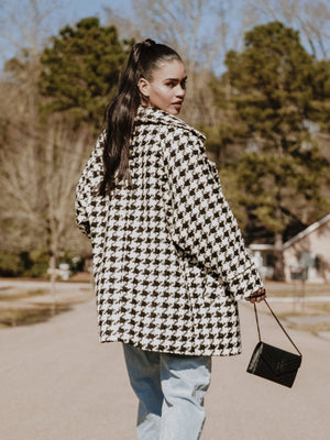 M.USE Women's Outerwear Arlo Oversized Houndstooth Coat | M.USE