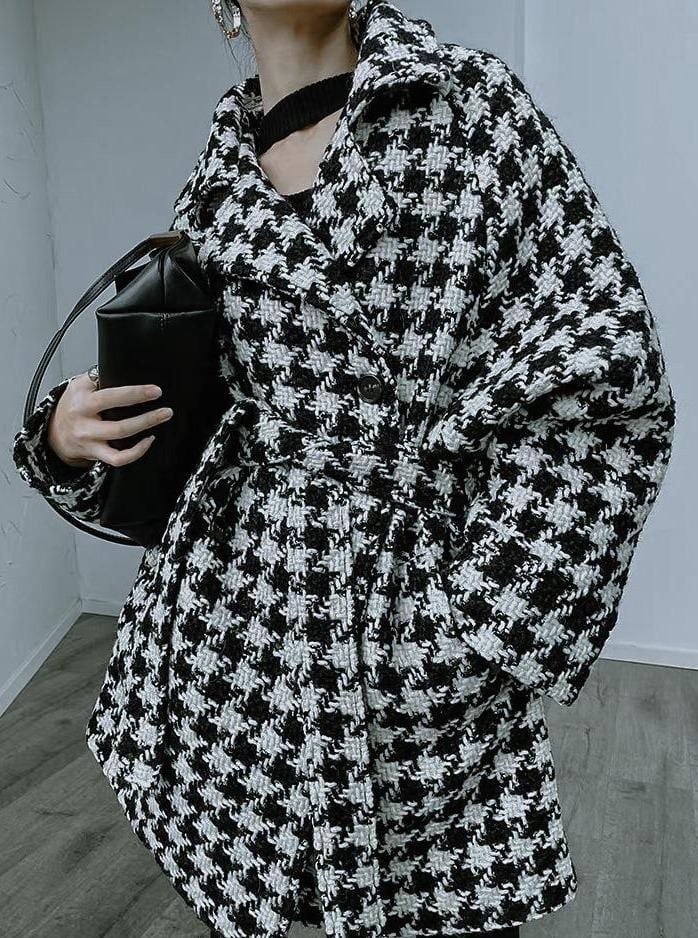 M.USE Women's Outerwear Arlo Oversized Houndstooth Coat | M.USE