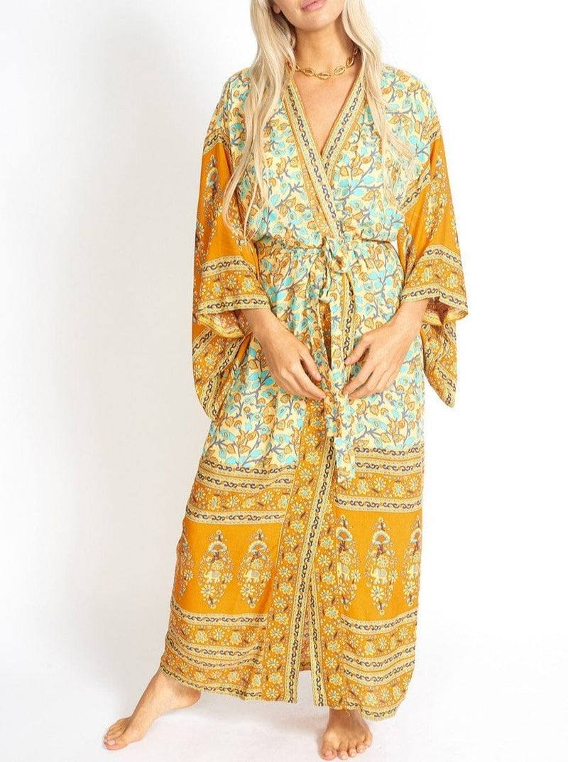 M.USE Women's Robe M.USE Mia Bohemian Floral Print Kimono Style Robe