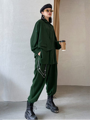 marigoldshadows Women's Blazer Kuro Two Piece Pant Set