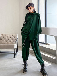 marigoldshadows Women's Blazer Kuro Two Piece Pant Set