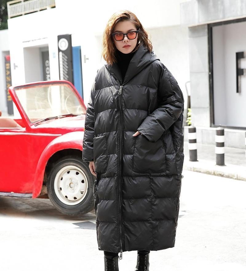 Marigoldshadows Women's Outerwear Black / OS Hina Loose Hooded Parka | Marigoldshadows