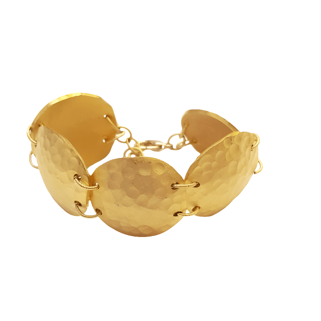 MINU Jewels Bracelet Egyptian 22Kt Gold-Plated Brass Disc Bracelet | MINU