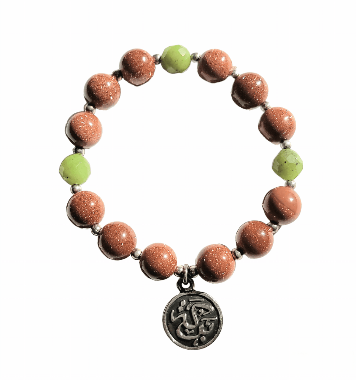 MINU Jewels Bracelet Women's Baraka Bracelet in Green Jade & Brown Stone | MINU