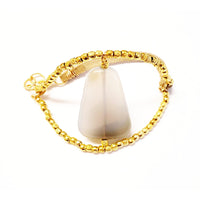MINU Jewels Bracelets Chalcedony Sunera Gold Plated Bracelet in Turquoise, Chalcedony, or Black Onyx