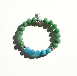 MINU Jewels Bracelets Faceted Blue Quartz & Aventurine Blue Gemstone Bracelets