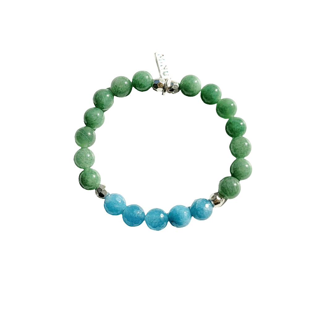 MINU Jewels Bracelets Faceted Blue Quartz & Aventurine Blue Gemstone Bracelets