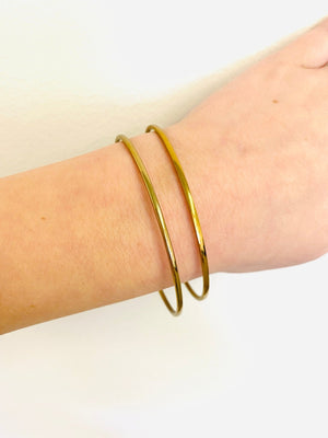 MINU Jewels Bracelets Gold Simple Brass Bangles