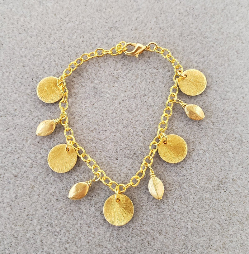 MINU Jewels Bracelets MINU Jewels Adera Bracelet with Charm and Gold Plated Chain