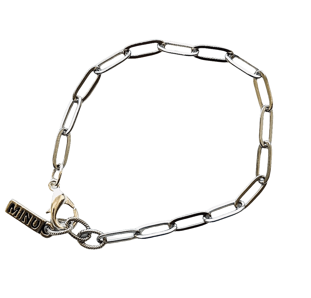 MINU Jewels Bracelets Paper Clip Chain Adjustable-Length Bracelet with Turquoise & Gold Disc Charms | MINU