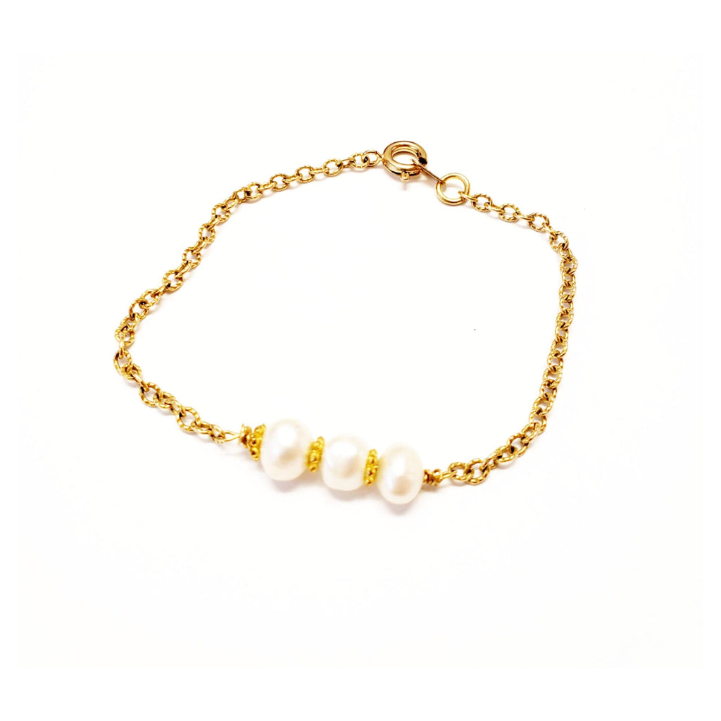 MINU Jewels Bracelets Pearl/Gold Perla Bracelet