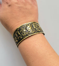 MINU Jewels Bracelets Pharaonic Cuff Bracelets in Oxidized Brass