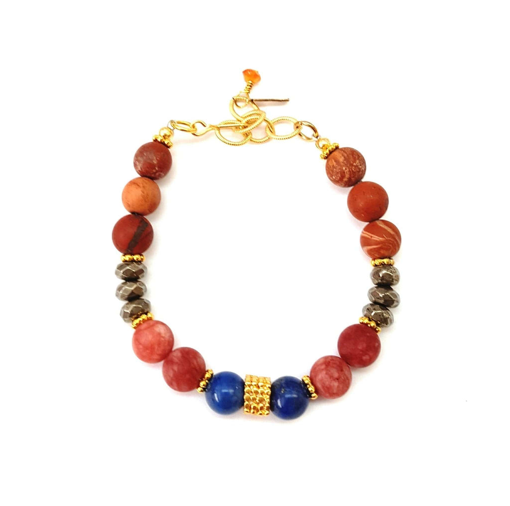 MINU Jewels Bracelets Rust/Blue/Gold Syros Bracelet