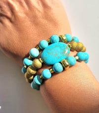 MINU Jewels Bracelets Rustic Turquoise Stack- Set of 3