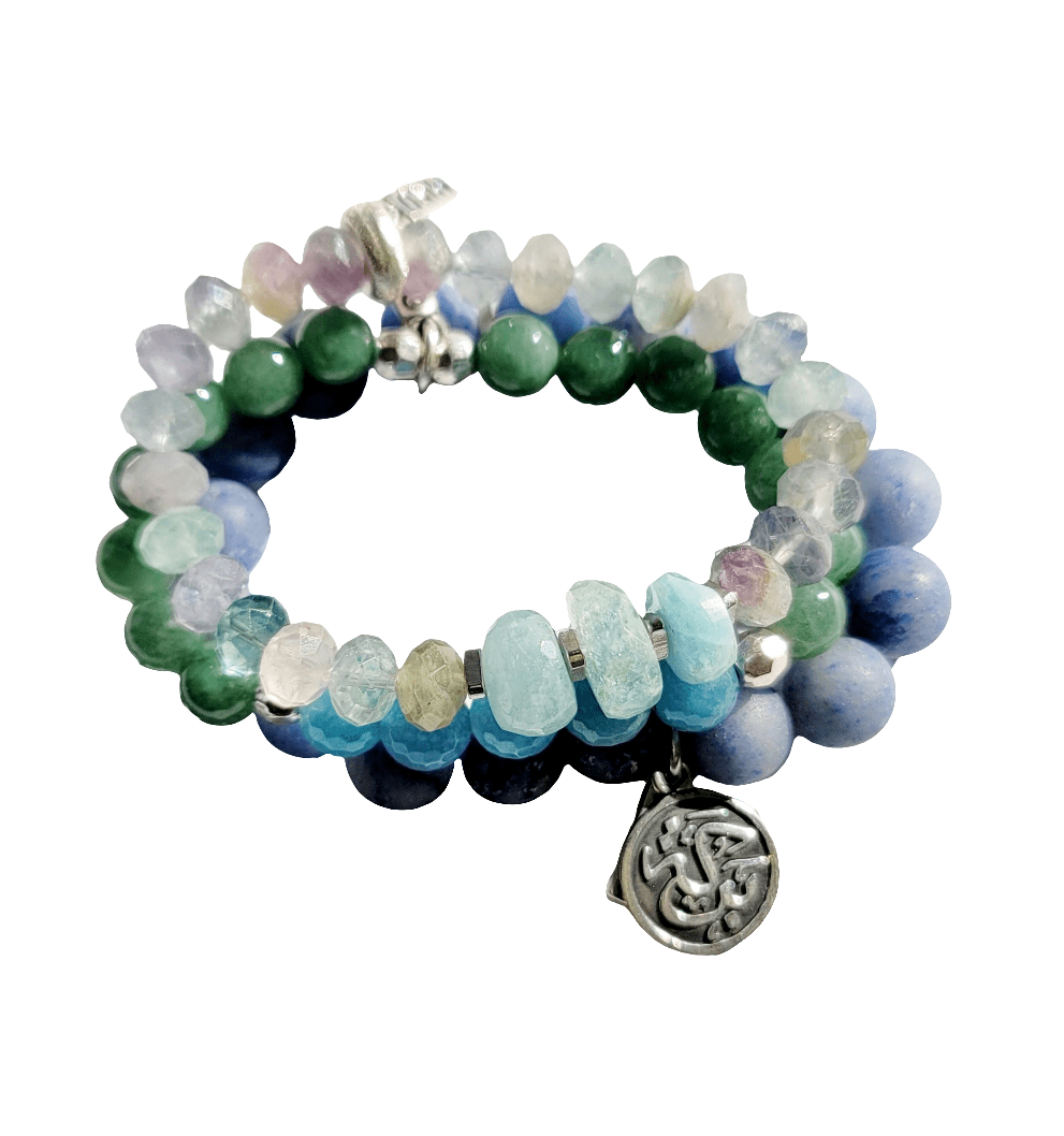 MINU Jewels Bracelets Set of 3 - All Bracelets Blue Gemstone Bracelets