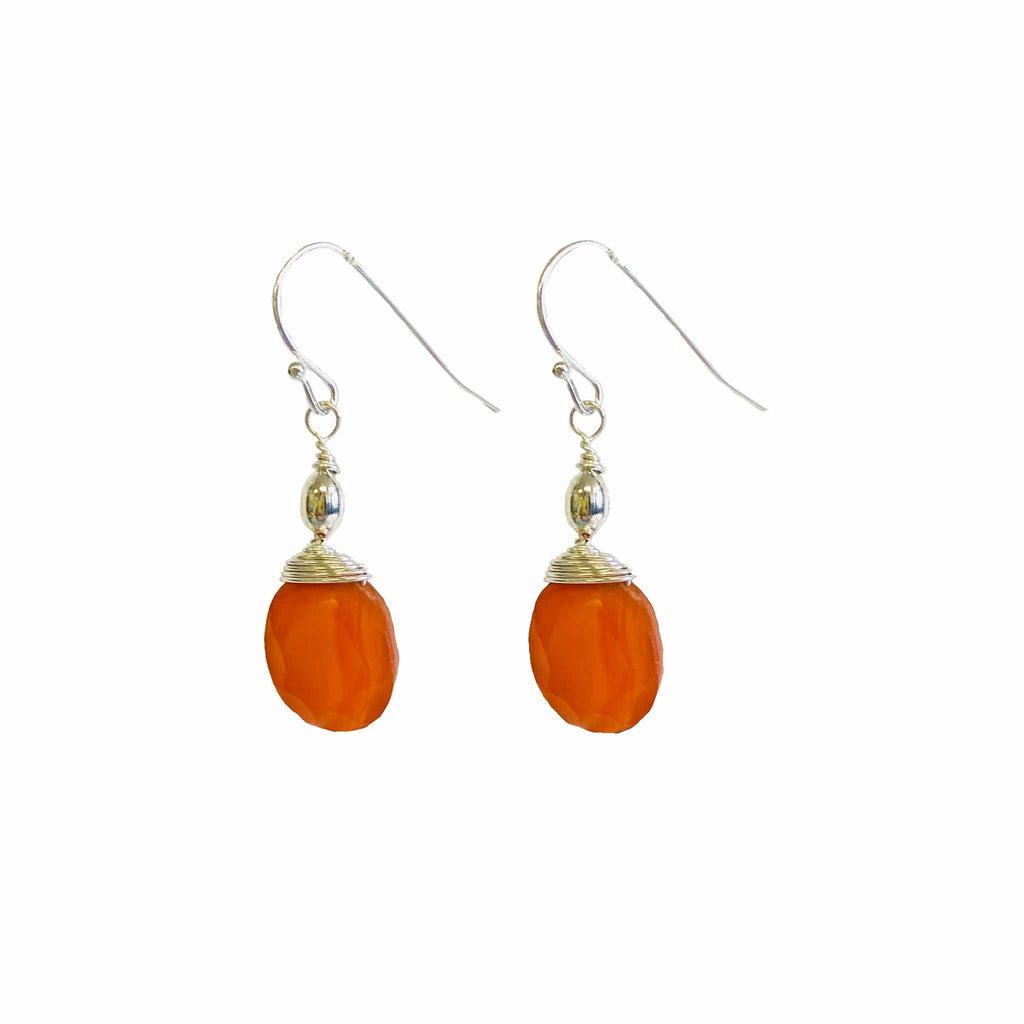 MINU Jewels Earrings Carnelian Silver Drop Earrings