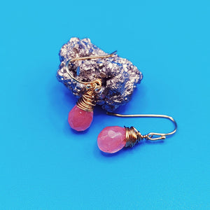 MINU Jewels Earrings Cherry Quartz Drops