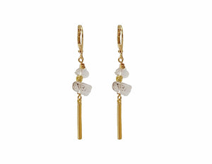 MINU Jewels Earrings Clear Quartz / OS MINU Jewels MINU Jewels Bar Drop Earrings - Colors Available