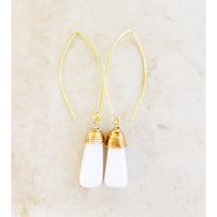 MINU Jewels Earrings Default Title / OS MINU Jewels Alia 2" Drop White Agate Chandelier Earrings