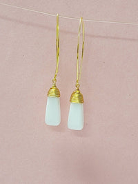 MINU Jewels Earrings Default Title / OS MINU Jewels Alia 2" Drop White Agate Chandelier Earrings