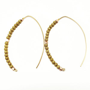 MINU Jewels Earrings Gold Copper / Large Slider Hoops - Colors Available