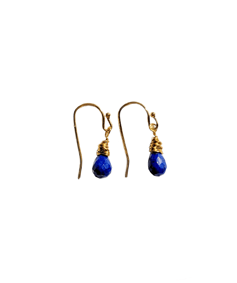 MINU Jewels Earrings Gold Lapis Drop Earrings