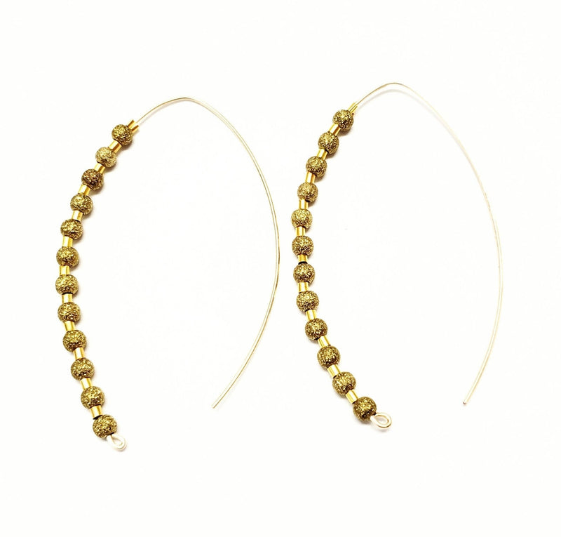 MINU Jewels Earrings Gold / Large Slider Hoops - Colors Available