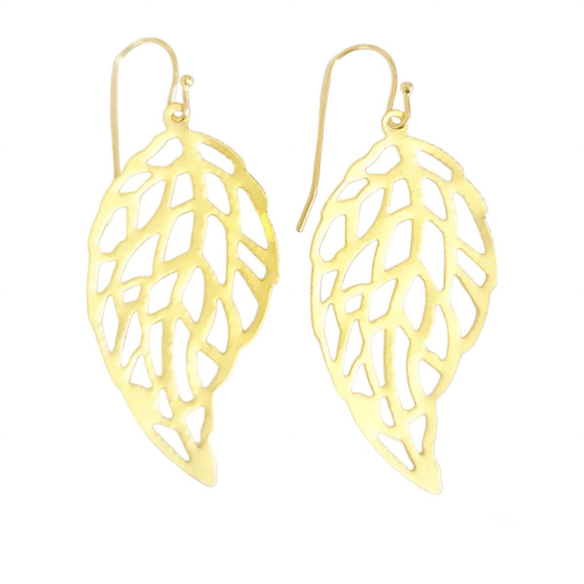 MINU Jewels Earrings Gold Leaf Earrings in 1.5" Length | MINU