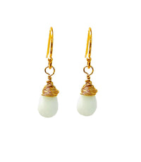 MINU Jewels Earrings gold MINU Jewels Amazonite 1" Drop Earrings with Either Silver or Gold Plated Accents