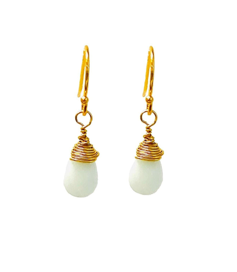 MINU Jewels Earrings gold MINU Jewels Amazonite 1" Drop Earrings with Either Silver or Gold Plated Accents