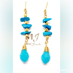 MINU Jewels Earrings Gold Turquoise Beach Earrings