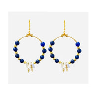 MINU Jewels Earrings lapis gold Spencer Hoops