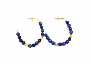 MINU Jewels Earrings Lapis Lazuli Hoops