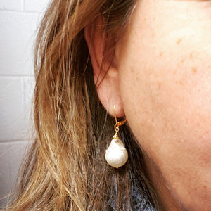 MINU Jewels Earrings MINU Jewels Baroque Perla 1.75" Gold Plated or Silver Plated Pearls Earrings