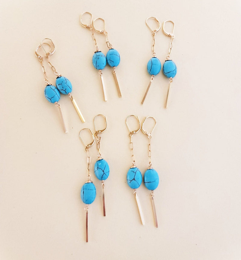 MINU Jewels Earrings MINU Jewels MINU Jewels Bar Drop Earrings - Colors Available