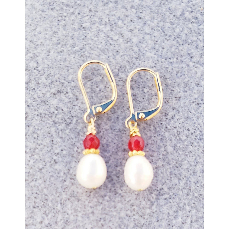 MINU Jewels Earrings Red Jade Perla Earrings