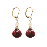 MINU Jewels Earrings Ruby Silver Drops