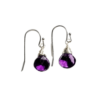 MINU Jewels Earrings Silver Amethyst Drop Earrings