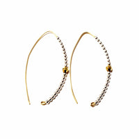 MINU Jewels Earrings Silver Gold Ball / Large Slider Hoops - Colors Available