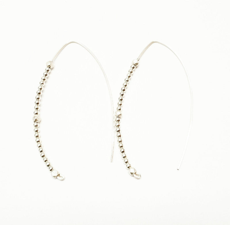 MINU Jewels Earrings Silver / Large Slider Hoops - Colors Available