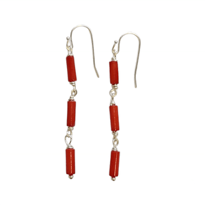 MINU Jewels Earrings Silver Plated Rouge Accent Earrings