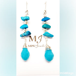 MINU Jewels Earrings Silver Turquoise Beach Earrings