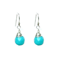 MINU Jewels Earrings Silver Turquoise Drops Small