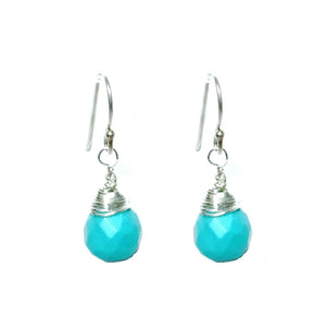 MINU Jewels Earrings Silver Turquoise Drops Small